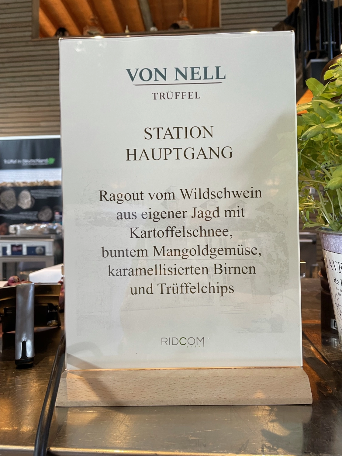 von nell station hauptgang von Küchenchef Alexander Junker